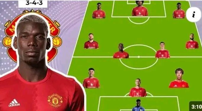 [3-4-2-1] Paul Pogba return and start, Two other new signings start and captain changed- Manchester United predicted lineups vs Tottenham Hotspur as Paul return is confirmed..